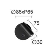 LED wandlamp Tara, zwart, Ø 9 cm, metaal