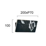 LED wandlamp Selena, breedte 20 cm, zwart, kunststeen