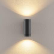 Buitenwandlamp ShoreLine Pro Round up/down, donkergrijs, GU10