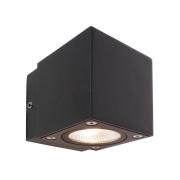 LED buiten wandlamp Cubodo Single Mini, aluminium, donkergrijs