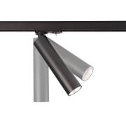 LED-rails spot Slim 1-fasen, zwart, aluminium, 5W, 2.700 K