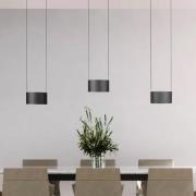 PURE LED hanglamp Clipse, grijs, lengte 110 cm, CTT, 6-lamps.