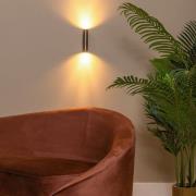 Wandspot Dupla, roestkleurig, hoogte 18 cm, metaal, 2-lamps.