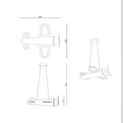 LED hanglamp voor kinderkamers Fokker, grijs Lengte 46 cm Metaal