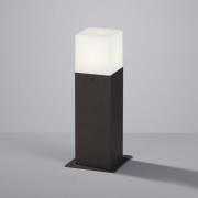 LED sokkellamp HUDSON, antraciet, hoogte 30 cm, metaal IP44