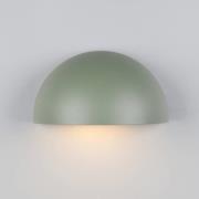 Buitenwandlamp MAAS, groen, breedte 27 cm, metaal, IP44