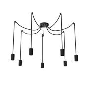 SEGULA hanglamp Spyder 7 Wave, zwart, 7-lamps