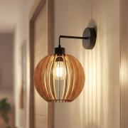 Wandlamp Clay, Ø 23 cm, berkenmultiplex, arm, E27