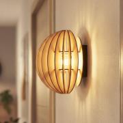 Wandlamp Clay, Ø 23 cm, berkenmultiplex, vlak, E27