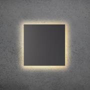 LED wandlamp BLADE Q, antraciet, 34 x 34 cm, metaal, dimbaar