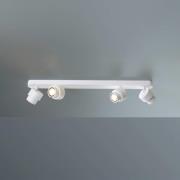 LED spot BRUSH, wit, 70 cm, 4-lamps, metaal, dimbaar, 2.700 K