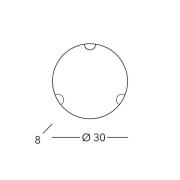 Kolarz wandlamp Nonna, Ø 30 cm, hert goudkleurig, glas