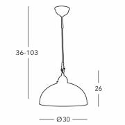 Kolarz hanglamp Nonna Ø 30 cm Bloem goudkleurig Rand golvend