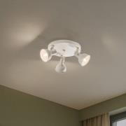 Plafondlamp Trogir, beige, 3-lamps, staal, Ø 30 cm