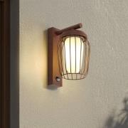 Lucande buitenwandlamp Chandan, roest, sensor, IP44, E27