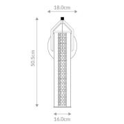 LED wandlamp ESPADA, gepolijst chroom, Ø 16 cm, metaal IP44