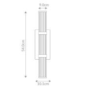 LED buiten wandlamp FAYTON, zwart, hoogte 54 cm metaal IP44