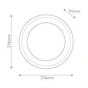 LED wandlamp ALONSO, messing, Ø 22 cm Metaal/glas/albast