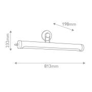 Wandlamp WYNWOOD, brons, breedte 81 cm, metaal, 2 x E27