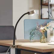 Lindby klemlamp Jyla, mat nikkel, GX53, flexibele arm