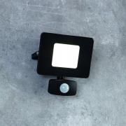 LED buitenspot Faedo 3 met sensor, zwart, 20W