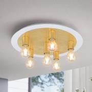 LED plafondlamp Passano 6-lamps goud
