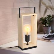 Tafellamp Famborough met licht houten frame