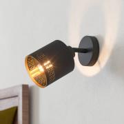 Wandspot Esteperra, zwart/goud, 1-lamp