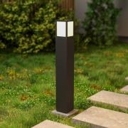 Tuinpadverlichting Facado II, hoogte 65 cm, hoekig, donkergrijs/opaal
