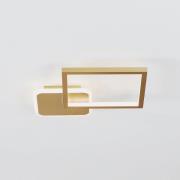 LED plafondlamp Gafares, goud, aluminium, 33 cm afstandsbediening CCT