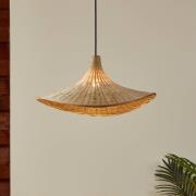 Hanglamp Haxey met bamboe kap, Ø 50 cm