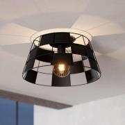 EGLO Pontefract plafondlamp van staal, zwart