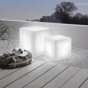 Buitenlamp Bottona kubus E27 wit, 30 x 30cm