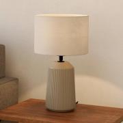 Tafellamp Capalbio, voet zand/kap wit