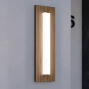Bitetto LED buiten wandlamp, kunststof, houtlook
