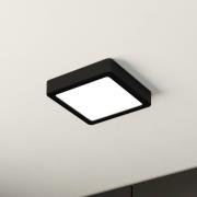 LED plafondlamp Fueva 5 IP44 3000K zwart 16x16cm