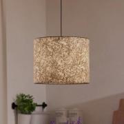 Hanglamp Butterburn, Ø 36 cm, beige/groen, stof