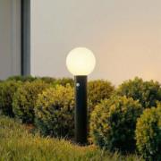 Lindby sokkellamp Dangan, zwart/opaal 60 cm, glas, sensor