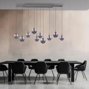 PURE LED hanglamp E-Infinity grijs/rookgrijs 198 cm, 10-lamps