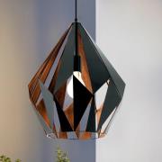 Carlton hanglamp, zwart/koper, Ø 38,5 cm