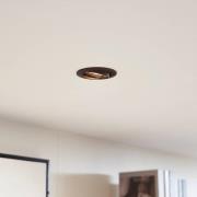 PRIOS plafond inbouwlamp Fibur, brons, zink, Ø 8,2 cm, set van 3