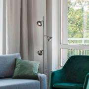 LED vloerlamp Romeo, hoogte 150 cm, zwart, metaal, 3-lamps.