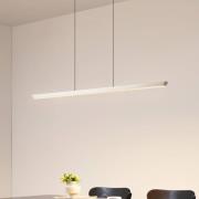 Lucande LED hanglamp Solvar, 117 cm, zilver, CCT, dimbaar