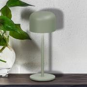 LED tafellamp Finley saliegroen Hoogte 22 cm Metaal IP54