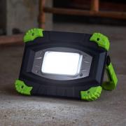 LED-accu-buitenspot 850947, zwart/groen, lengte 17 cm