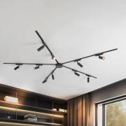 Railsystem 48V Lumaro, spots, 10-lamps, zwart, Ø 4cm