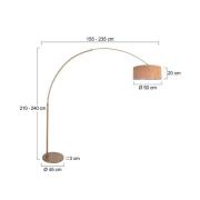 Boogstaande vloerlamp Sparkled Light brons/bruin 240 cm, kurk