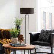 Vloerlamp Stang, zwart/zwart-goud, hoogte 160 cm, chintz