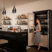 LED hanglamp Glimsy, Ø 22 cm zwart/rookgrijs glas