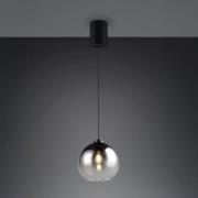 Hanglamp Liora, rookgrijs, Ø 25 cm, glas, E27